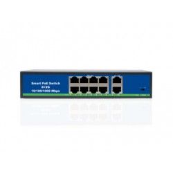 Switch 8 portów PoE + 2 porty Uplink 1000Mb/s