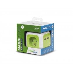 Listwa zasilająca Magic Cube 4x 230V 2x USB 1,4m GreenBlue GB118